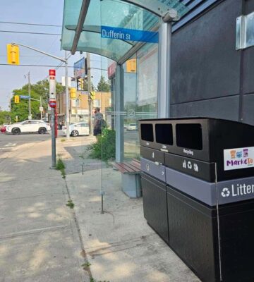 New trash bin Dufferin st